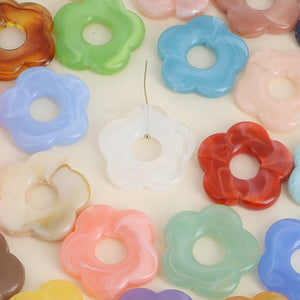 Fleur en acétate 27mm (lot de 10)