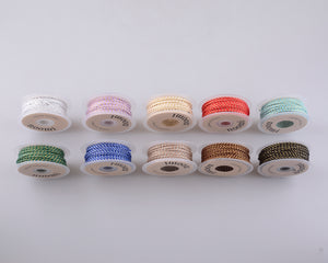 Fil Polyester / Métal doré - Bobine 10m