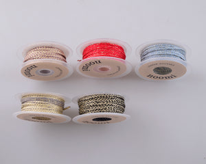 Fil Polyester / Métal doré - Bobine 10m