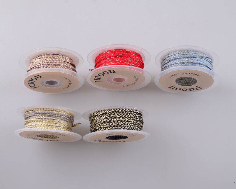 Fil Polyester / Métal doré - Bobine 10m