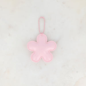 Porte-clé fleur en simili cuir