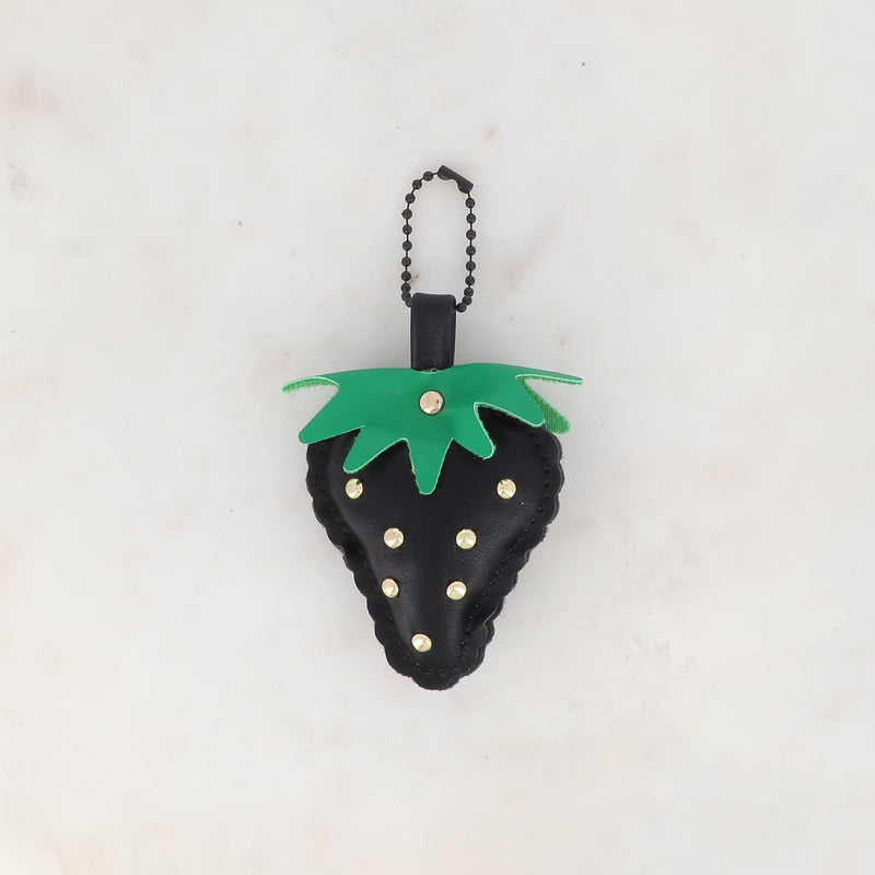 Porte-clé fraise en simili