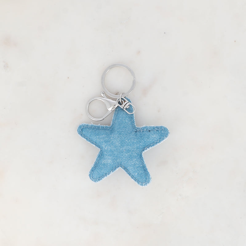 Porte-clé étoile en tissu