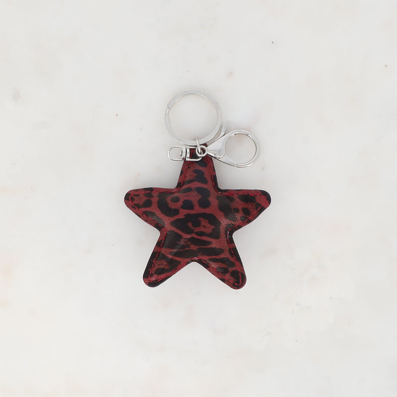 Porte-clé étoile léopard