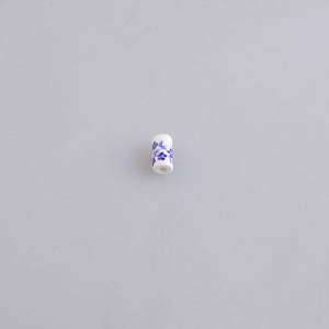 Perle rectangulaire à motif en céramique (lot de 20)