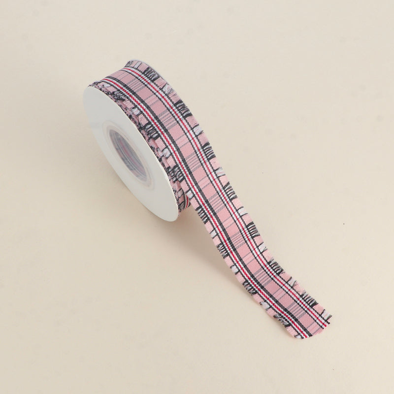 Ruban à motif tartan/frange